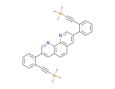 Molecular Structure of 503809-92-5 (3,8-bis-(2-trimethylsilanylethynyl-phenyl)-[1,10]phenanthroline)