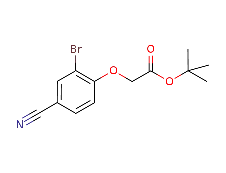 Molecular Structure of 1240286-84-3 (tert-butyl (2-bromo-4-cyanophenoxy)acetate)