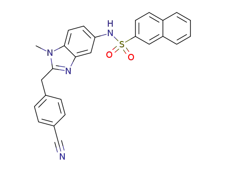 4-[(5-(naphthalen-2-yl-sulphonylamino)-1-methyl-1H-benzimidazol-2-yl)-methyl]-benzonitrile