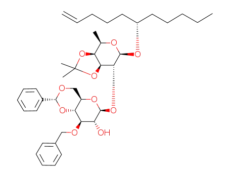 (2R,4aR,6S,7R,8R,8aR)-8-Benzyloxy-2-phenyl-6-[(3aS,4R,6R,7R,7aS)-2,2,4-trimethyl-6-((S)-1-pentyl-hex-5-enyloxy)-tetrahydro-[1,3]dioxolo[4,5-c]pyran-7-yloxy]-hexahydro-pyrano[3,2-d][1,3]dioxin-7-ol