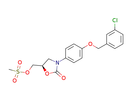 Methanesulfonic acid (R)-3-[4-(3-chloro-benzyloxy)-phenyl]-2-oxo-oxazolidin-5-ylmethyl ester
