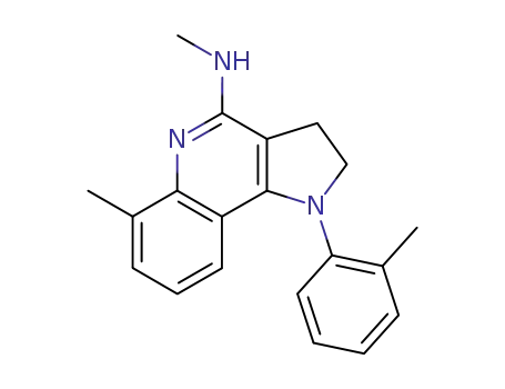 Molecular Structure of 122456-37-5 (1-(2-methylphenyl)-4-methylamino-6-methyl-2,3-dihydropyrrolo(3,2-c)quinoline)