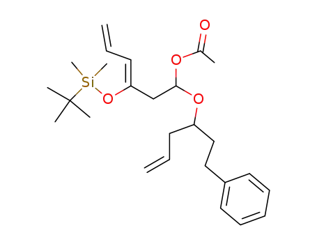 acetic acid 3-(<i>tert</i>-butyl-dimethyl-silanyloxy)-1-(1-phenethyl-but-3-enyloxy)-hexa-3,5-dienyl ester