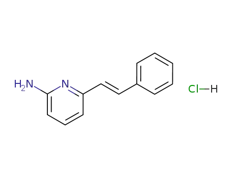 Molecular Structure of 87884-50-2 (2-Pyridinamine, 6-(2-phenylethenyl)-, monohydrochloride)