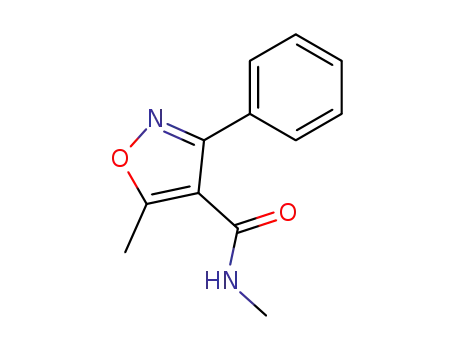 Molecular Structure of 60986-88-1 (N,5-DIMETHYL-3-PHENYLISOXAZOLE-4-CARBOXAMIDE))