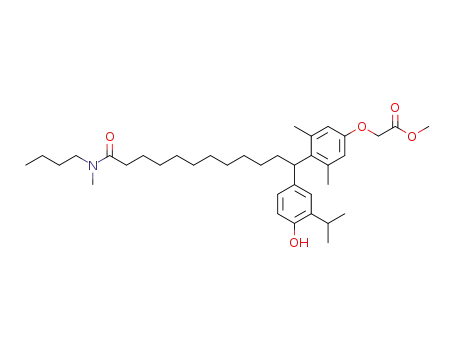 {4-[11-(butyl-methyl-carbamoyl)-1-(4-hydroxy-3-isopropyl-phenyl)-undecyl]-3,5-dimethyl-phenoxy}-acetic acid methyl ester