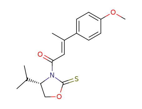 (S)-N-[3-(4-methoxyphenyl)-2-(E)-butenoyl]-4-isopropyl-1,3-oxazolidine-2-thione