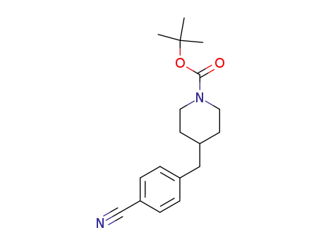 Molecular Structure of 1021363-43-8 (4-(4-Cyano-benzyl)-piperidine-1-carboxylic acid tert-butyl ester)