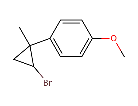 Molecular Structure of 65051-82-3 (Benzene, 1-(2-bromo-1-methylcyclopropyl)-4-methoxy-)