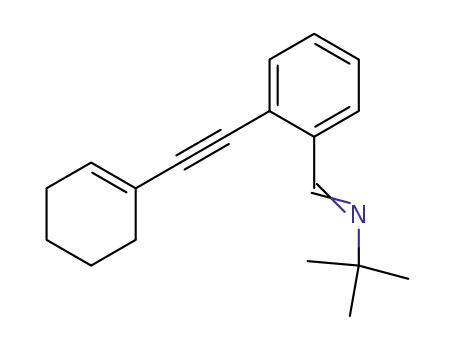 tert-Butyl-[1-(2-cyclohex-1-enylethynyl-phenyl)-meth-(E)-ylidene]-amine