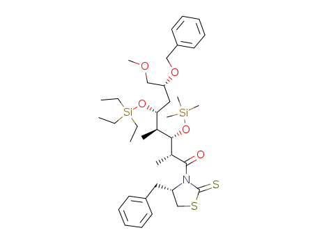 (2R,3S,4S,5R,7R)-7-Benzyloxy-1-((S)-4-benzyl-2-thioxo-thiazolidin-3-yl)-8-methoxy-2,4-dimethyl-5-triethylsilanyloxy-3-trimethylsilanyloxy-octan-1-one
