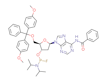 O-(5'-O-(4,4'-dimethoxytrityl)-N<sup>6</sup>-benzoyl-2-deoxyadenosin-3'-yl) N,N-diisopropylfluorophosphoramidite
