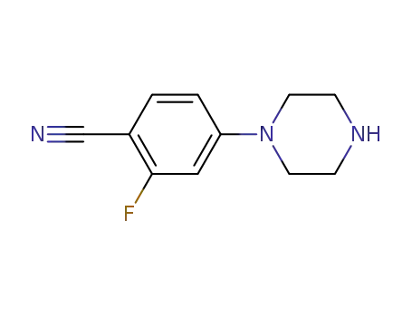 Molecular Structure of 204192-45-0 (2-FLUORO-4-(PIPERAZIN-1-YL)BENZONITRILE)