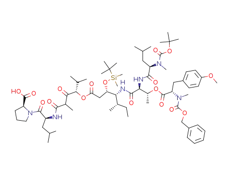 Boc-(R)-N(Me)-Leu-Thr[Z-N(Me)-O(Me)-Tyr]-Ist(TBDMS)-Hip-Leu-Pro-OH
