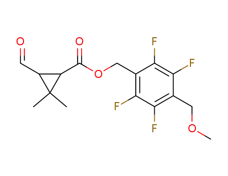 Molecular Structure of 609346-30-7 (4-methoxymethyl-2,3,5,6-tetrafluorobenzyl 2,2-dimethyl-3-formylcyclopropanecarboxylate)
