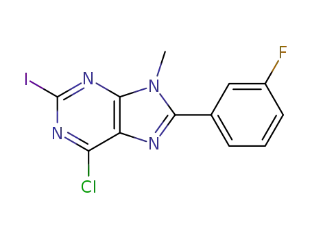 9H-Purine, 6-chloro-8-(3-fluorophenyl)-2-iodo-9-methyl-