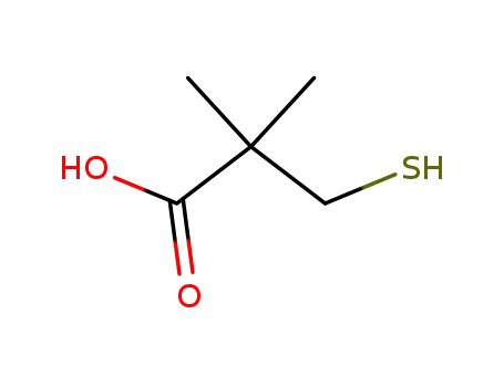 Molecular Structure of 35040-68-7 (2,2-dimethyl-3-sulfanylpropanoic acid)