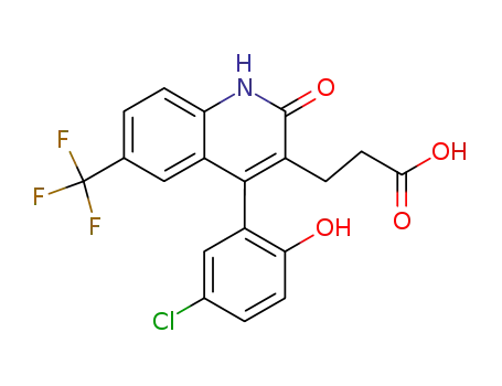4-(5-Chloro-2-hydroxyphenyl)-1,2-dihydro-2-oxo-6-(trifluoromethyl)-3-quinolinepropanoic acid