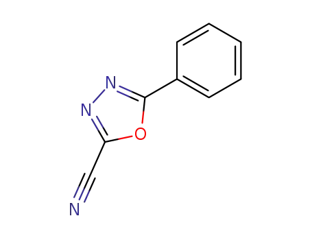 Molecular Structure of 68496-63-9 (1,3,4-Oxadiazole-2-carbonitrile, 5-phenyl-)