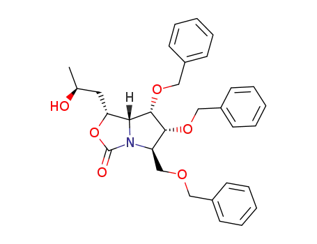 (1R,5R,6R,7S,7aR)-6,7-bis(benzyloxy)-5-(benzyloxymethyl)-1-((S)-2-hydroxypropyl)tetrahydropyrrolo[1,2-c]oxazol-3(1H)-one