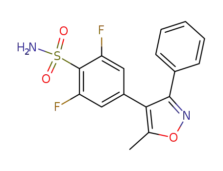2,6-difluoro-4-(5-methyl-3-phenylisoxazol-4-yl)benzene-sulfonamide