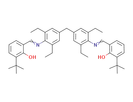 Molecular Structure of 937721-14-7 ([(HO-(3-tert-butyl)C<sub>6</sub>H<sub>3</sub>-o-C(H)=N-2,6-(ethyl)2C<sub>6</sub>H<sub>2</sub>)2-4-CH<sub>2</sub>])