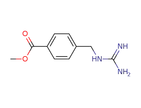 Molecular Structure of 736080-30-1 (Benzoic acid, 4-[[(aminoiminomethyl)amino]methyl]-, methyl ester)