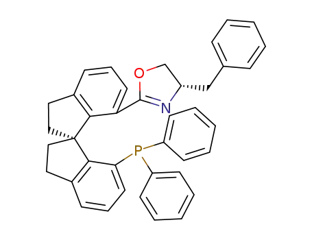 Molecular Structure of 913829-88-6 ((S)-(-)-7-[4(S)-(Benzyl)oxazol-2-yl]-7-diphenylphosphino-2,23,3tetrahydro-1,1'-spiroiindane, min. 97%  (Sa,S)-Ph-Bn-SIPHOX)