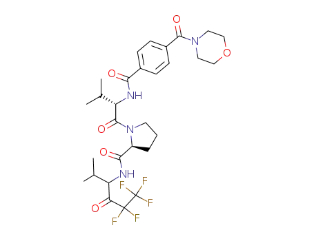 N-(4-(4-Morpholinylcarbonyl)benzoyl)valyl-N-(3,3,4,4,4-pentafluoro-1-(1-methylethyl)-2-oxobutyl)prolinamide