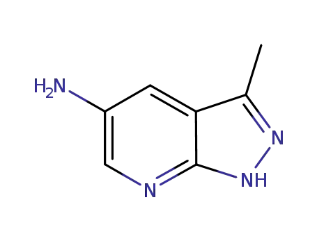 Molecular Structure of 1186608-73-0 (3-Methyl-1H-pyrazolo[3,4-b]pyridine-5-amine)