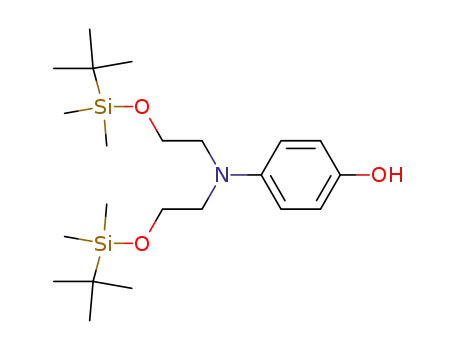 Molecular Structure of 444667-49-6 (4-[N,N-bis(2-(tert-butyldimethylsilyloxy)ethyl)amino]phenol)