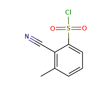 Molecular Structure of 850154-02-8 (Benzenesulfonyl chloride, 2-cyano-3-methyl-)