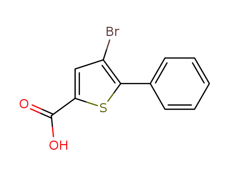 Molecular Structure of 932841-57-1 (4-bromo-5-phenyl-2-Thiophenecarboxylic acid)