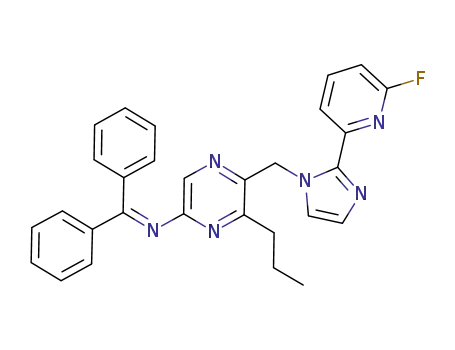 benzhydrylidene-{5-[2-(6-fluoro-pyridin-2-yl)-imidazol-1-ylmethyl]-6-propyl-pyrazin-2-yl}-amine