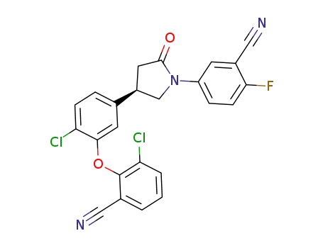 3-chloro-2-{2-chloro-5-[1-(3-cyano-4-fluoro-phenyl)-5-oxo-pyrrolidin-3-yl]-phenoxy}benzonitrile