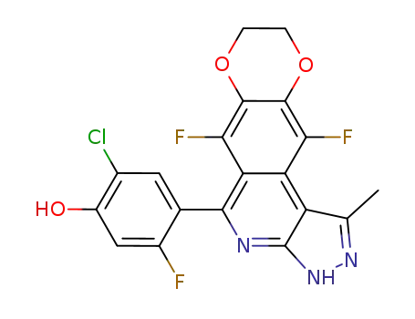 2-chloro-4-(6,11-difluoro-1-methyl-8,9-dihydro-3H-[1,4]dioxino[2,3-g]pyrazolo[3,4-c]isoquinolin-5-yl)-5-fluorophenol