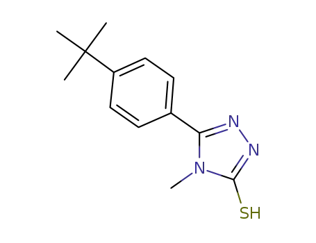 Molecular Structure of 175276-75-2 (5-(4-TERT-BUTYLPHENYL)-4-METHYL-1,2,4-TRIAZOLE-3-THIOL)