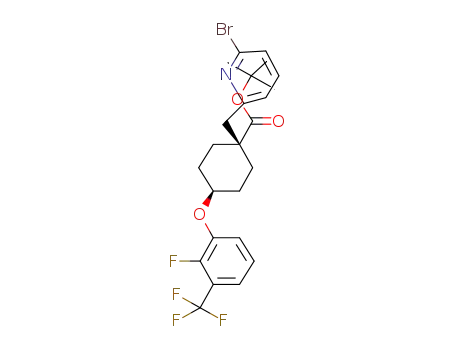 tert-butyl trans-1-((6-bromopyridin-2-yl)methyl)-4-(2-fluoro-3-(trifluoromethyl)phenoxy)cyclohexanecarboxylate