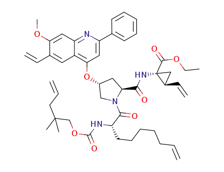 ethyl (1R,2S)-1-({(4R)-1-[(2S)-2-({[(2,2-dimethylpent-4-en-1-yl)oxy]carbonyl}amino)non-8-enoyl]-4-[(7-methoxy-2-phenyl-6-vinylquinolin-4-yl)oxy]-L-prolyl}amino)-2-vinylcyclopropanecarboxylate