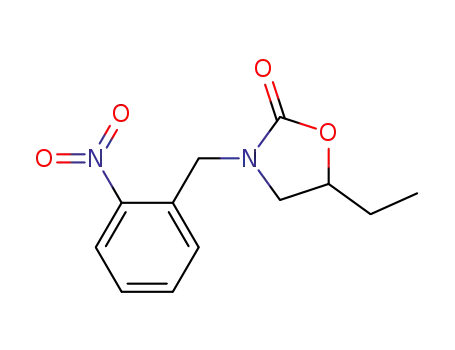 Molecular Structure of 907994-37-0 (5-ethyl-3-(2-nitrobenzyl)-2-oxazolidinone)