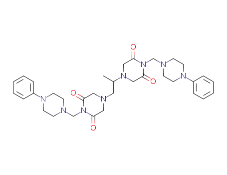 2,6-Piperazinedione,
4,4'-(1-methyl-1,2-ethanediyl)bis[1-[(4-phenyl-1-piperazinyl)methyl]-