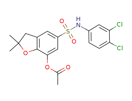 7-acetoxy-2,3-dihydro-2,2-dimethyl-benzofuran-5-sulfonic acid N-(3,4-dichloro-phenyl)-amide