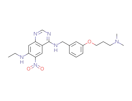 4-{3-[3-(Dimethylamino)propoxy]benzylamino}-7-ethylamino-6-nitroquinazoline