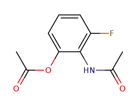 Molecular Structure of 1058225-29-8 (2-acetamido-3-fluorophenyl acetate)