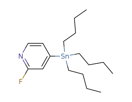 Molecular Structure of 457061-31-3 (2-FLUORO-4-(TRIBUTYLSTANNY)LPYRIDINE)