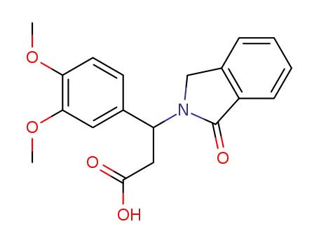 Molecular Structure of 167886-75-1 (3-(3,4-DIMETHOXYPHENYL)-3-(1-OXO-1,3-DIHYDRO-2H-ISOINDOL-2-YL)PROPANOIC ACID)