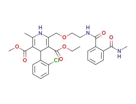 3-ethyl 5-methyl 4-(2-chlorophenyl)-6-methyl-2-((2-(2-(methylcarbamoyl)benzamido)ethoxy)methyl)-1,4-dihydropyridine-3,5-dicarboxylate