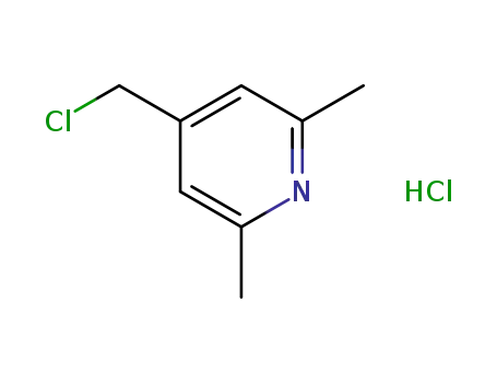 Molecular Structure of 198973-09-0 (Pyridine, 4-(chloromethyl)-2,6-dimethyl-, hydrochloride)