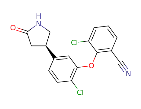 (R)-3-chloro-2-[2-chloro-5-(5-oxo-pyrrolidin-3-yl)-phenoxy]-benzonitrile