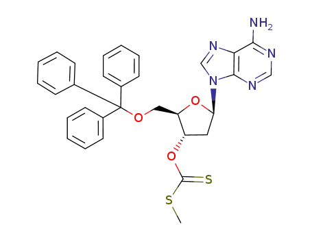 5'-O-trityl-3'-O-methylthiothiocarbonyl-2'-deoxy-adenosine